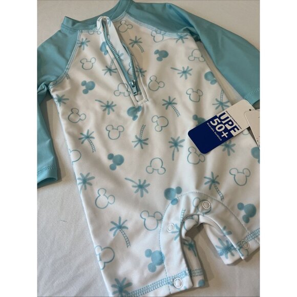 Disney Mickey Baby Rashguard Swim One Piece, Baby Girl Boy 12 Month, NWT UPF 50+ - Picture 4 of 5